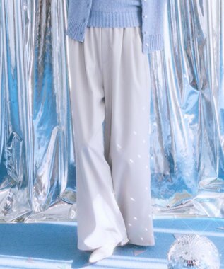 earth music&ecology ゆるとろパンツ Gray Beige