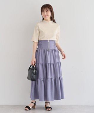 Green Parks ・Ｐｅｔｉｔ　Ｆｌｅｕｒ　５分袖メロウリブＴＥＥ Charcoal Gray