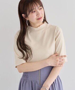 Green Parks ・Ｐｅｔｉｔ　Ｆｌｅｕｒ　５分袖メロウリブＴＥＥ Charcoal Gray