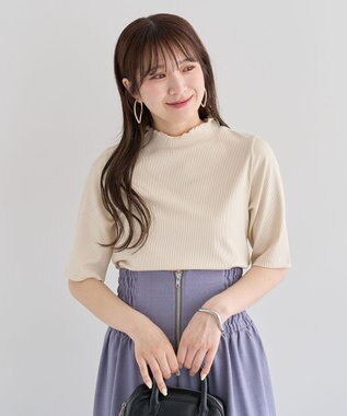 Green Parks ・Ｐｅｔｉｔ　Ｆｌｅｕｒ　５分袖メロウリブＴＥＥ Charcoal Gray