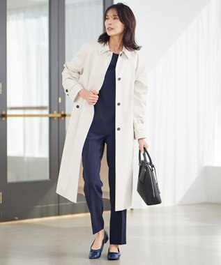 23区 【セットアップ対応】トリアセダブルジョーゼット ブラウス ネイビー系