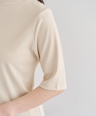 Green Parks ・Ｐｅｔｉｔ　Ｆｌｅｕｒ　５分袖メロウリブＴＥＥ Charcoal Gray