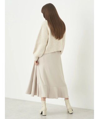 earth music&ecology ラメスラブニットカーディガン Off White