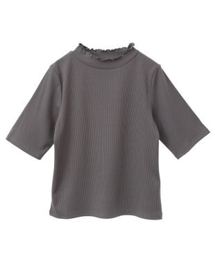 Green Parks ・Ｐｅｔｉｔ　Ｆｌｅｕｒ　５分袖メロウリブＴＥＥ Charcoal Gray