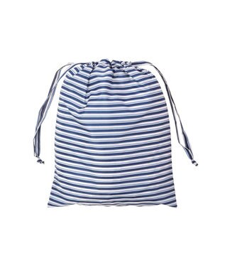 MOONBAT FLAT PURE サイクル レインコート ボーダー 自転車 収納袋付き ネイビーブルー