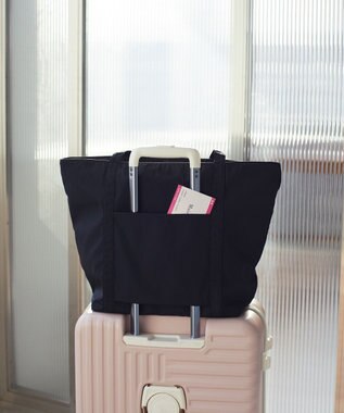 Maison de FLEUR 撥水加工リボンキャリーオンバッグ Black