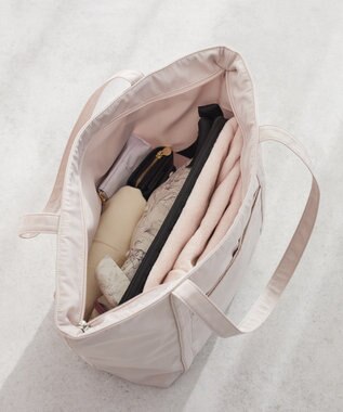 Maison de FLEUR 撥水加工リボンキャリーオンバッグ Grayish Pink