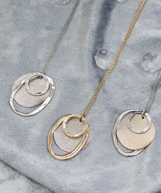 Tiaclasse 【安田美沙子さん着用・日本製】プレートリングネックレス シルバー×ゴールド