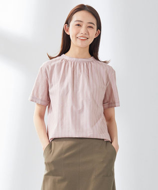 洗える】BEZ 空羽ストライプ スタンドカラー ブラウス / J.PRESS LADIES S | ファッション通販  【公式通販】オンワード・クローゼット