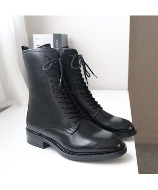 Pointer 本革レースアップブーツ ブラック