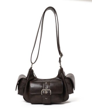 WEGO ハトメベルトポケットショルダー ブラウン