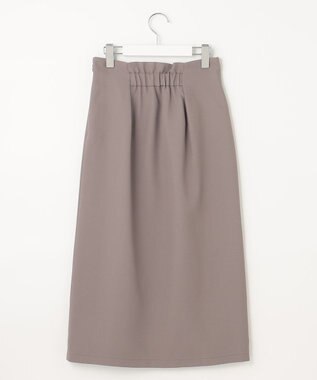 Feroux 【洗える】タックストレート スカート ライトグレー系