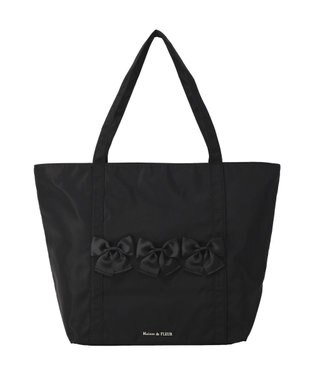Maison de FLEUR 撥水加工リボンキャリーオンバッグ Black