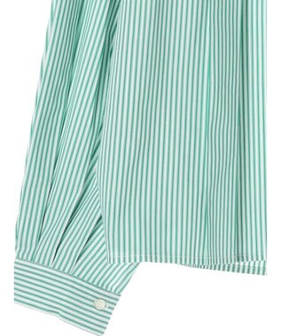 AMERICAN HOLIC イージーケア切替タックワイドシャツ Stripe Green