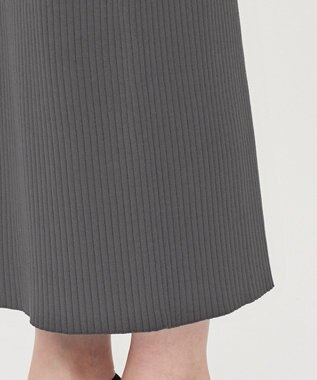 uncrave 【手洗い可】スムース ニット リブ スカート（uncrave STANDARD） スレート