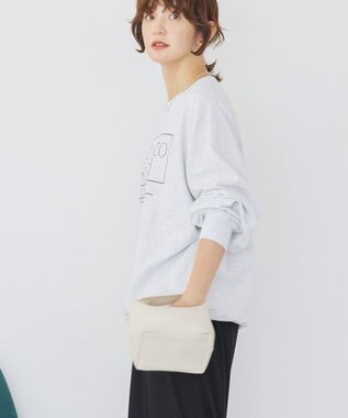 AMERICAN HOLIC ボックスロゴプリント裏毛プルオーバー Gray Mixture