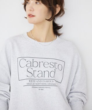 AMERICAN HOLIC ボックスロゴプリント裏毛プルオーバー Gray Mixture