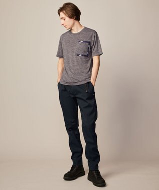 JOSEPH ABBOUD MOUNTAIN 【接触冷感・男女兼用】 クールスキンガードTシャツ ライトグレー系