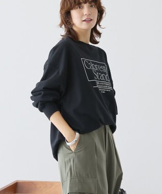 AMERICAN HOLIC ボックスロゴプリント裏毛プルオーバー Black