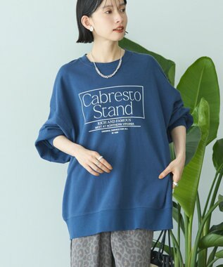 AMERICAN HOLIC ボックスロゴプリント裏毛プルオーバー Navy