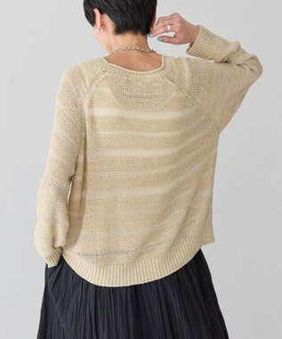 AMERICAN HOLIC 透かし編みニットプルオーバー Beige