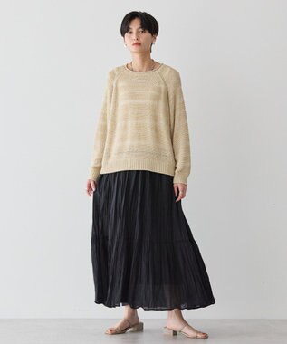 AMERICAN HOLIC 透かし編みニットプルオーバー Beige