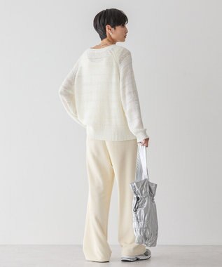 AMERICAN HOLIC 透かし編みニットプルオーバー Ivory