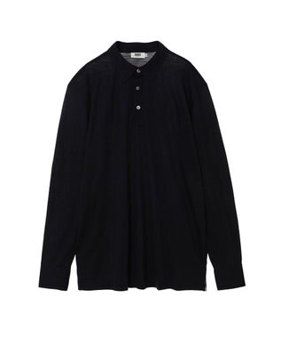 DAKS ウール長袖ポロシャツ ネイビー