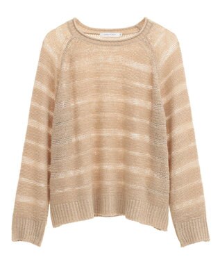 AMERICAN HOLIC 透かし編みニットプルオーバー Beige