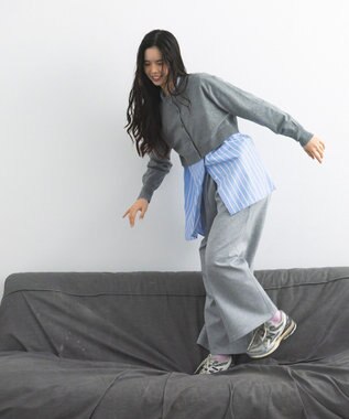 CRAFT STANDARD BOUTIQUE ダンボールニットタックパンツ Gray Mixture