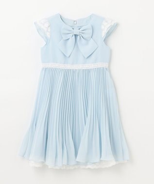 ANY KIDS シフォンプリーツワンピース サックスブルー
