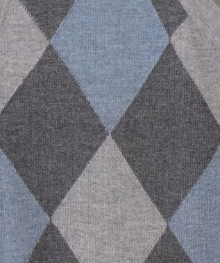 GOTAIRIKU 【家庭洗濯可能】イタリア糸 ハイゲージ ベスト ライトグレー系4