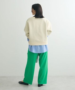 Green Parks ロゴラメニットプルオーバー Off White
