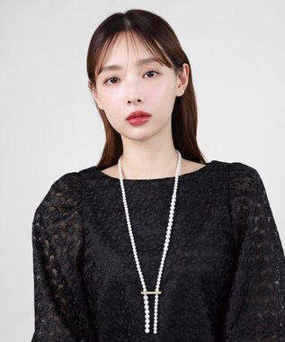 TOCCA RANDOM PEARL LARIAT NECKLACE ネックレス ゴールド系