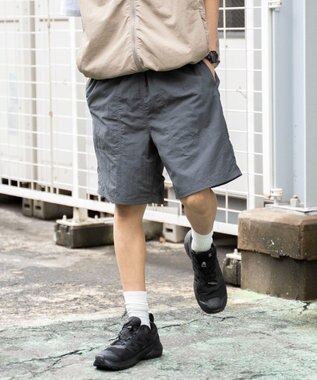 WEGO 【速乾/ウエストゴム/SMLサイズ】ナイロンイージーショーツ ダークグレー