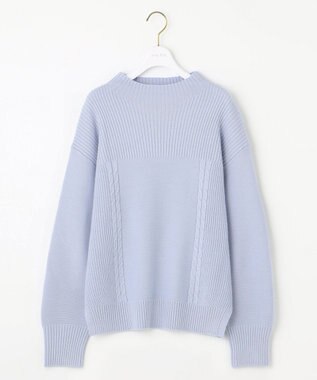 ANY SIS S 【洗える】スフレボトルネック ニット ミントブルー