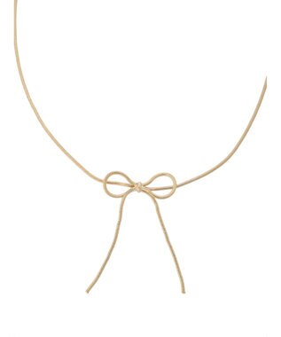 Green Parks ・ＨＡＬＦ　ＴＩＭＥ　メタルリボンネックレス Gold