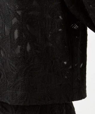 23区 【GOLD LABEL】チュールヘアリーエンブロイダリー ブラウス ブラック系
