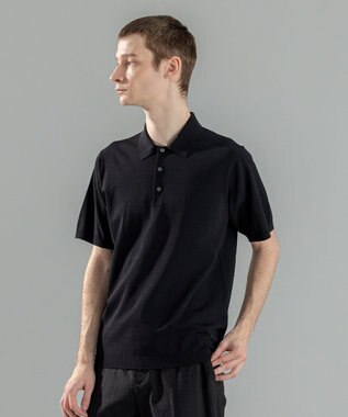 JOSEPH HOMME 【WEB限定カラーあり】【洗える/ストレッチ】リュクスレーヨン　ポロニット 【WEB限定カラー】ブラック系