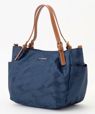 LA BAGAGERIE シャドージャカード 2WAYミニトートバッグ ネイビー
