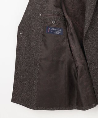 JOSEPH ABBOUD 【シルクブレンド/上質/ソフト/JAPANファブリック】シルクネップホームスパン ジャケット ダークブラウン系