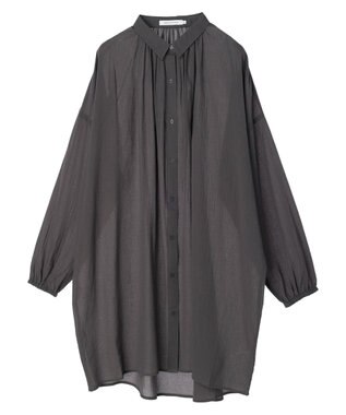 AMERICAN HOLIC シアーＢＩＧシルエットシャツチュニック Charcoal Gray