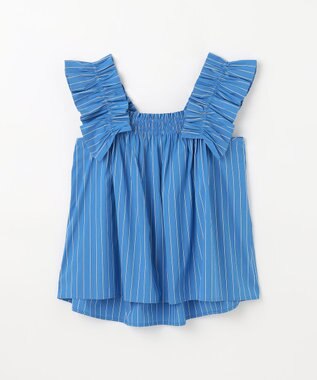 GRACE CONTINENTAL ショルダーフリルトップ ブルー