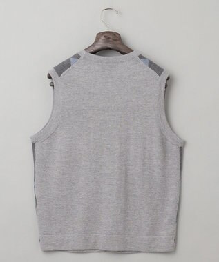 GOTAIRIKU 【家庭洗濯可能】イタリア糸 ハイゲージ ベスト ライトグレー系4