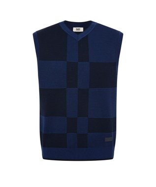 DAKS 【DAKS GOLF】ウールチェック柄ニットベスト