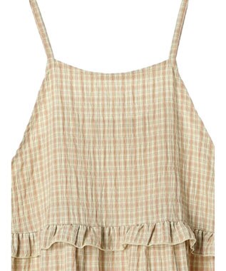 Green Parks ・Ｐｅｔｉｔ　Ｆｌｅｕｒ　チェックティアードキャミワンピ Green