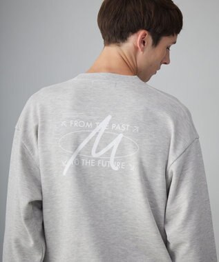 UNFILO MENS 【男女兼用】グラフィックプリント スウェットTEE [24年秋冬商品] グレー(バックプリント)