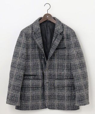 JOSEPH ABBOUD 【ストレッチ/イタリア素材/軽量】 イタリア素材使用・スライバーチェックジャケット ライトグレー系4