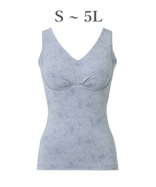 BRADELIS New York 【Yukine inc. / ブラデリス】ゆきねえ365綿混モアらく快適フルカップブラキャミ24 ノンワイヤー 補正 洋服に響きにくい ブラトップ カップ付き シェイパー YH524301