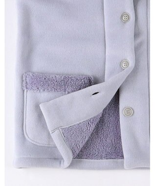 Wing ベスト 3分袖 ショート丈(腰付近) フリース素材 ボア使用(裏側) 保温性 あたたかい 前開きタイプ レディース EX2070 ウイング／ワコール パープル